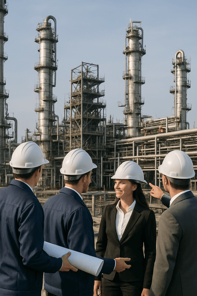 industrial plant and supervisors